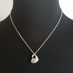 NRT Silver Cut Out Heart Necklace